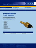 Sales & Service Bulletin Temperatursensoren für MAN®-Gasmotoren