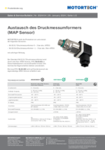 Sales & Service Bulletin - Austausch des Druckmessumformers  (MAP Sensor)