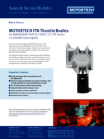 MOTORTECH Bulletin ITB-Throttle Bodies for WAUKESHA® VHP GL/ GSID/ LT/ LTD Series 12 Cylinder Gas Engines