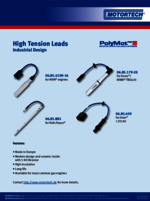 Sales Flyer Spark Plug Leads Industrial Design