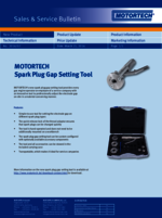 Sales & Service Bulletin Spark Plug Gap Setting Tool