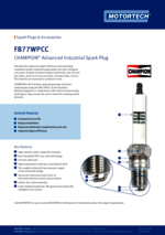 Sales Flyer Champion Spark Plug FB77WPCC 