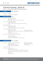 USA Technical training Week Full Agenda