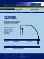 Sales & Service Bulletin Thermocouple for MAN Gas Engines