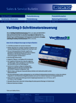 Sales & Service Bulletin VariStep3 Schrittmotorsteuerung