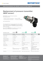 Sales and Service Bulletin - Replacement of pressure transmitter  (MAP sensor)