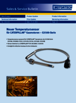 Sales & Service Bulletin Temperatursensoren für CATERPILLAR® G3500-Gasmotorenserie