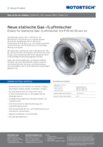 Sales & Service Bulletin - Neue statische Gas-/Luftmischer