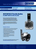 Sales & Service Bulletin Throttle Bodies for MAN E2876LE