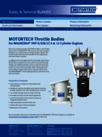 Sales & Service Bulletin Trottle Bodies for WAUKESHA VHP Series Gas Engines